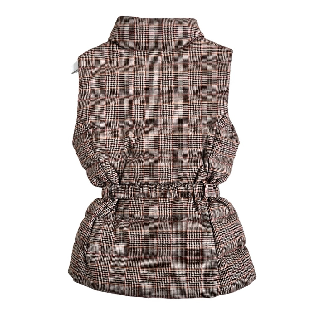 New LAUREN by RALPH LAUREN Quilted Tweed Down Vest Brown Sz 2 - Picture 12 of 17
